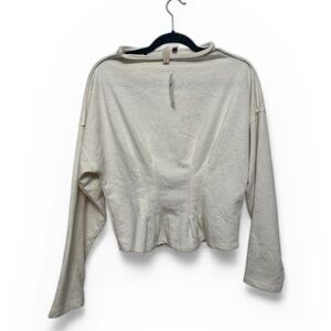 NWT Pilcro Corset Seamed Sweater- Off-White Long Sleeve Top- Medium